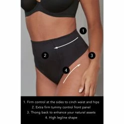 Pour Moi Black Hourglass Firm Control Thong -Pour Moi Shop unnamed file 3678