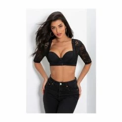 Pour Moi Black Make A Scene Lace Arm Sleeve Body