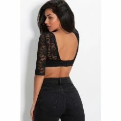 Pour Moi Black Make A Scene Lace Arm Sleeve Body -Pour Moi Shop unnamed file 3698
