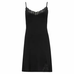 Pour Moi Black Sofa Loves Lace Secret Support Soft Jersey Split Chemise -Pour Moi Shop unnamed file 3709