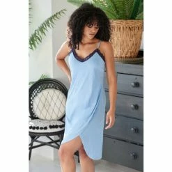 Pour Moi Blue Sofa Loves Secret Support Midi Chemise