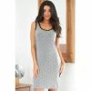 Pour Moi Grey Spot Print Jersey Built Up Shoulder Nightdress