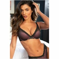 Pour Moi Black Luxe Linear Contour Lightly Padded Bra