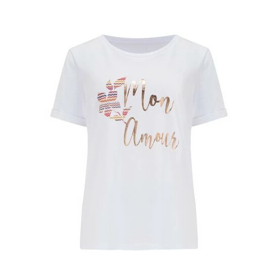 Pour Moi White Cotton Jersey Mon Amour T-Shirt 5 Pour Moi White Cotton Jersey Mon Amour T-Shirt - Image 5