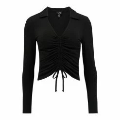 Pour Moi Berry Leopard Lana Ruche Front Slinky Recycled Jersey Top -Pour Moi Shop unnamed file 3989