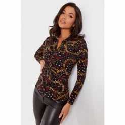 Alternative view of Pour Moi Black Brooke Recycled Jersey Ruched Front Shirt