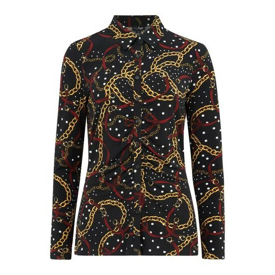 Pour Moi Black Brooke Recycled Jersey Ruched Front Shirt 5 Pour Moi Black Brooke Recycled Jersey Ruched Front Shirt - Image 5