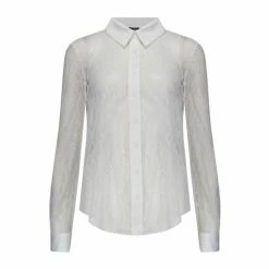 Pour Moi White Clara Lace Button Front Long Sleeve Shirt -Pour Moi Shop unnamed file 4068