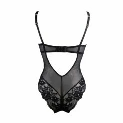 Pour Moi Black Satin Luxe And Lace Underwired Body -Pour Moi Shop unnamed file 4097