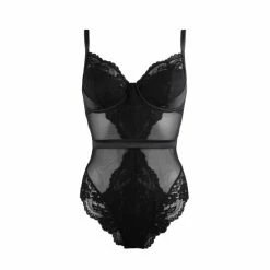 Pour Moi Black Satin Luxe And Lace Underwired Body -Pour Moi Shop unnamed file 4098