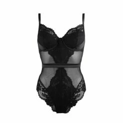 Alternative view of Pour Moi Black Satin Luxe And Lace Underwired Body