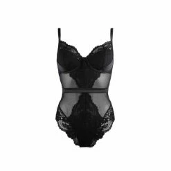 Pour Moi Black Satin Luxe And Lace Underwired Body -Pour Moi Shop unnamed file 4129