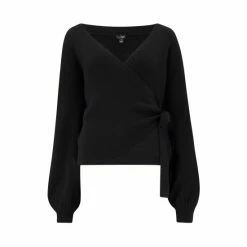 Pour Moi Black Elle Knit Ballet Wrap Top -Pour Moi Shop unnamed file 4171