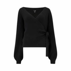 Pour Moi Black Elle Knit Ballet Wrap Top -Pour Moi Shop unnamed file 4172