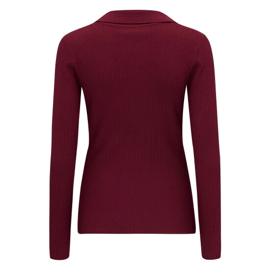 Pour Moi Pink Eva Ecovero Rib Knit V Neck Collar Top 5 Pour Moi Pink Eva Ecovero Rib Knit V Neck Collar Top - Image 5
