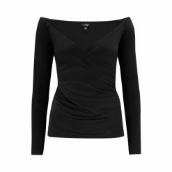 Pour Moi Black Adele Off Shoulder Shine Jersey Long Sleeve Wrap Top 9 Pour Moi Black Adele Off Shoulder Shine Jersey Long Sleeve Wrap Top -Pour Moi Shop unnamed file 4195
