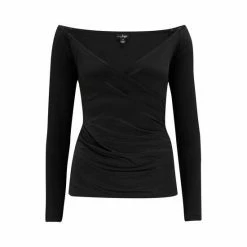 Pour Moi Black Adele Off Shoulder Shine Jersey Long Sleeve Wrap Top 11 Pour Moi Black Adele Off Shoulder Shine Jersey Long Sleeve Wrap Top -Pour Moi Shop unnamed file 4197