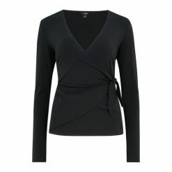 Pour Moi Black Bryony Slinky Recycled Jersey Wrap Top -Pour Moi Shop unnamed file 4202