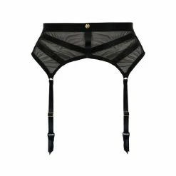 Pour Moi Black India Sheer And Opaque Suspender -Pour Moi Shop unnamed file 4245