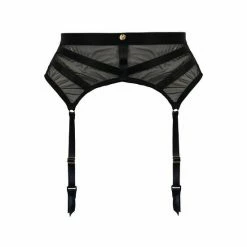 Pour Moi Black India Sheer And Opaque Suspender -Pour Moi Shop unnamed file 4247