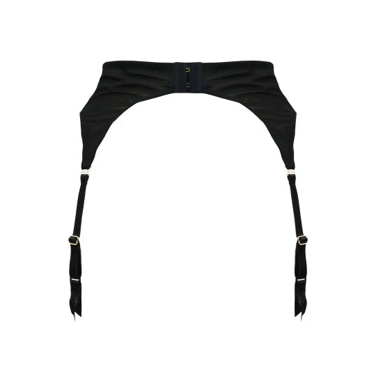 Pour Moi Black India Lace And Mesh Suspender 4 Pour Moi Black India Lace And Mesh Suspender - Image 4
