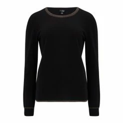 Pour Moi Black Rosie Colourblock Ecovero Knit Jumper -Pour Moi Shop unnamed file 4288