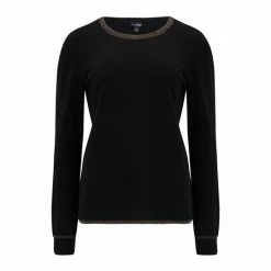 Pour Moi Black Rosie Colourblock Ecovero Knit Jumper -Pour Moi Shop unnamed file 4290