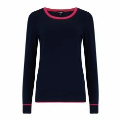 Pour Moi Blue Rosie Colour Block Knit Jumper -Pour Moi Shop unnamed file 4298