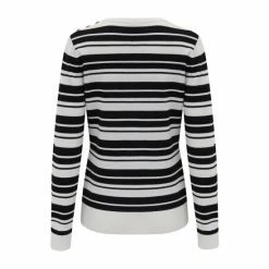 Pour Moi Black Ecovero Variagated Stripe Knit Jumper -Pour Moi Shop unnamed file 4303