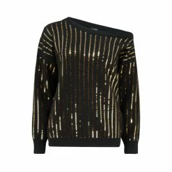 Pour Moi Black Sequin Off Shoulder Knit Jumper -Pour Moi Shop unnamed file 4333