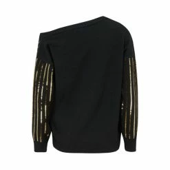 Pour Moi Black Sequin Off Shoulder Knit Jumper -Pour Moi Shop unnamed file 4334