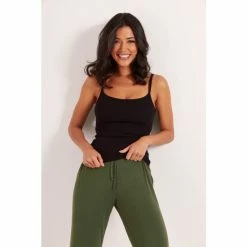 Pour Moi Black Off Duty Long Line Rib Jersey Support Cami -Pour Moi Shop unnamed file 4374