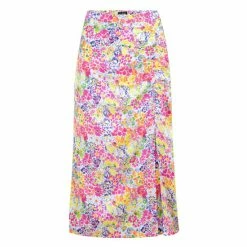Pour Moi Pink Margot Satin Woven Ruche Front Midi Skirt -Pour Moi Shop unnamed file 4424