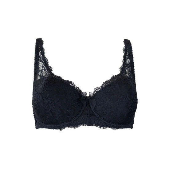 Pour Moi Black Flora Lightly Padded Underwired Bra 4 Pour Moi Black Flora Lightly Padded Underwired Bra - Image 4