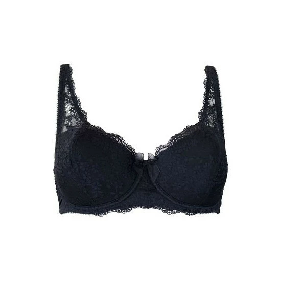 Pour Moi Black Flora Lightly Padded Underwired Bra 6 Pour Moi Black Flora Lightly Padded Underwired Bra - Image 6