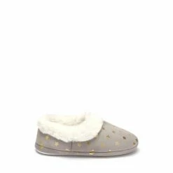Pour Moi Grey Metallic Star Full Back Slipper -Pour Moi Shop unnamed file 4452