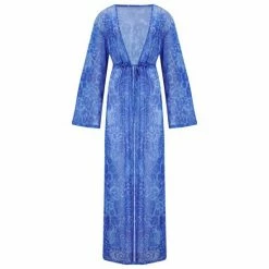 Pour Moi Blue Mesh Maxi Kimono -Pour Moi Shop unnamed file 4572