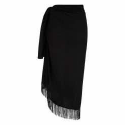 Pour Moi Black Fringe Trim Crinkle Woven Multiway Sarong -Pour Moi Shop unnamed file 4594