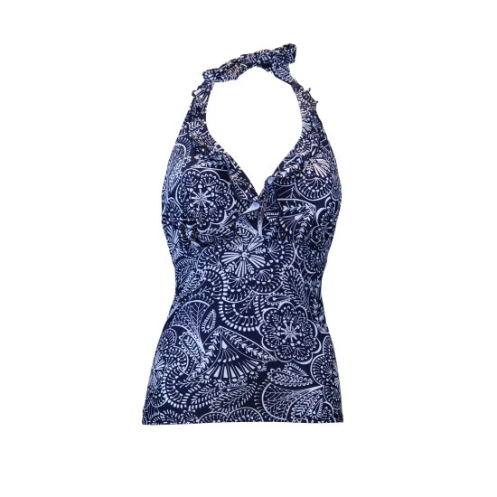 Pour Moi Blue Hot Spots Underwired Tankini Top 4 Pour Moi Blue Hot Spots Underwired Tankini Top - Image 4