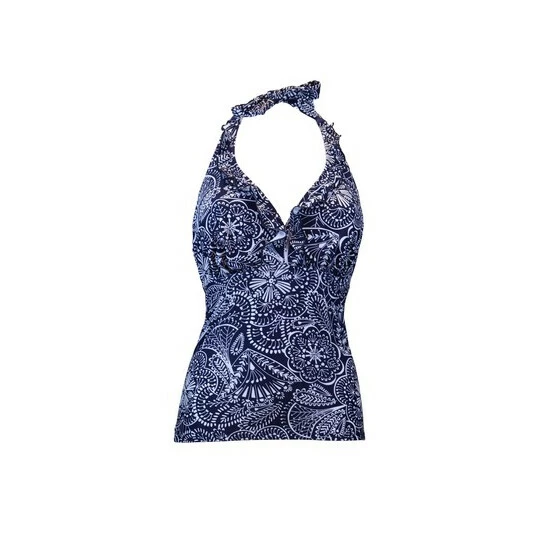 Pour Moi Blue Hot Spots Underwired Tankini Top 6 Pour Moi Blue Hot Spots Underwired Tankini Top - Image 6