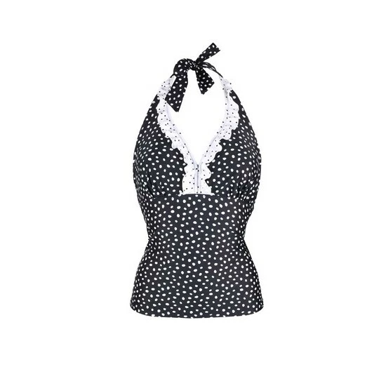 Pour Moi Black & White Hot Spots Underwired Tankini Top 5 Pour Moi Black & White Hot Spots Underwired Tankini Top - Image 5