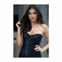 Pour Moi Black Satin Luxe Corset