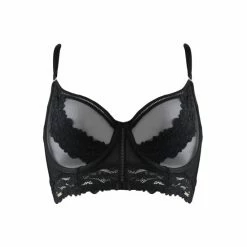 Pour Moi Black India Lace And Mesh Underwired Bustier -Pour Moi Shop unnamed file 4689