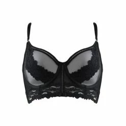 Pour Moi Black India Lace And Mesh Underwired Bustier -Pour Moi Shop unnamed file 4691