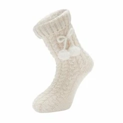 Pour Moi Cream Cosy Cable Knit Slipper Sock -Pour Moi Shop unnamed file 4723