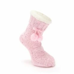 Pour Moi Pink Cosy Cable Knit Slipper Sock 7 Pour Moi Pink Cosy Cable Knit Slipper Sock -Pour Moi Shop unnamed file 4729