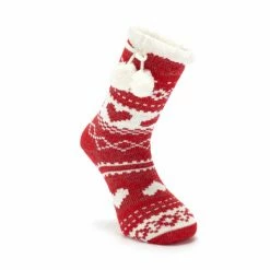 Pour Moi Red Fairisle Knit Cosy Slipper Sock 7 Pour Moi Red Fairisle Knit Cosy Slipper Sock -Pour Moi Shop unnamed file 4732