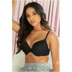 Pour Moi Black Definitions Plunge Lace T-Shirt Bra
