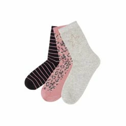 Pour Moi Pink And Black Leopard# Pippa Sock Gift Pack