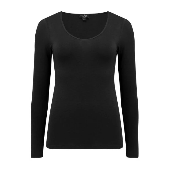 Pour Moi Black Second Skin Thermal Long Sleeve Top 3 Pour Moi Black Second Skin Thermal Long Sleeve Top - Image 3